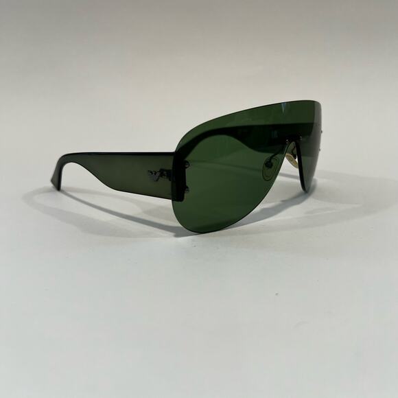 Emporio Armani Accessories - RARE NWOT Vintage Emporio Armani Retro Style Aviator Rimless Sunglasses Green